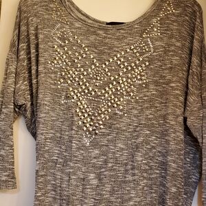Womens Studded button back Top
